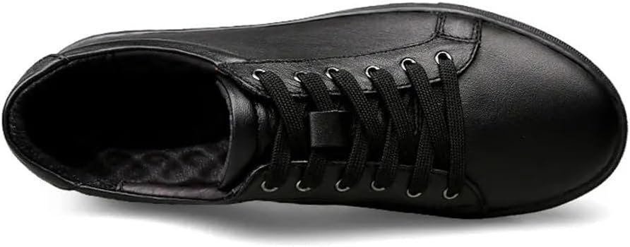 FMURY Men Sneakers Soft Casual Shoes Men Comfortable Breathable -Light Genuine Leather Shoe