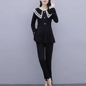 Plus Size Women's Autumn Casual Suit Women's Slimming Flesh-covering two-piece Set