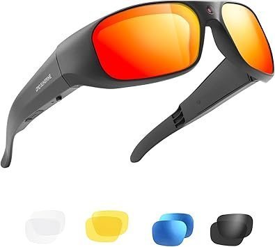OhO sunshine Ultra 4K Camera Glasses,512GB Built-in Memory Smart Glasses with UV400 Sunglasses Lens for Outdoor Sport