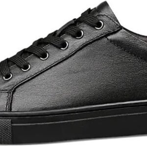 FMURY Men Sneakers Soft Casual Shoes Men Comfortable Breathable -Light Genuine Leather Shoe