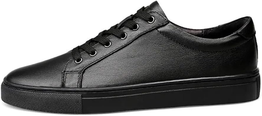 FMURY Men Sneakers Soft Casual Shoes Men Comfortable Breathable -Light Genuine Leather Shoe