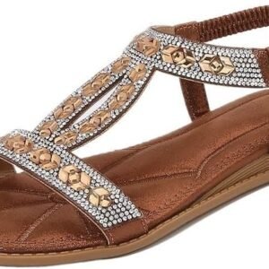 Women's Ladies Summer Sandals Flat Roundtoed Shoes