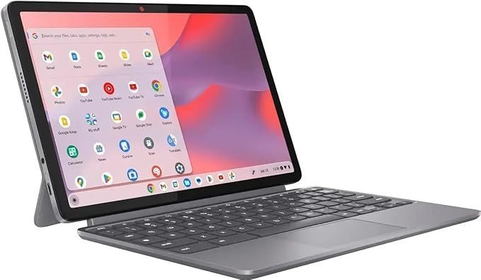 Lenovo - Duet 11 Chromebook - 11" 2K LCD Touchscreen 2-in-1 Tablet - MediaTek Kompanio 838-4GB RAM - 128GB - eMMC with Keyboard - Luna Gray