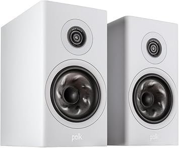 Polk Audio Reserve R200 Large Bookshelf Speaker for Dynamic, Detailed Home Theater Audio, 1" Pinnacle Ring Tweeter & 6.5" Turbine Cone Woofer, Dolby Atmos & IMAX Enhanced, Wall Mountable, White