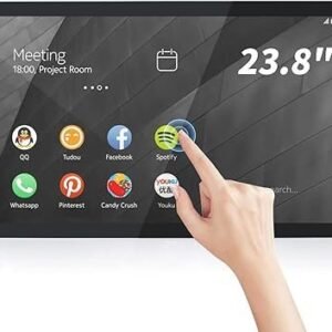 23.8 inch Android 11 Touchscreen Monitor Tablet, 16:9 FHD 1080P, WiFi & BT, Built-in Speakers, RK3568 2GB RAM & 32GB ROM, Smart Board for Classroom, Meeting & Game