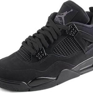 Nike Mens Air Jordan Retro 4 "Black CAT Black/Black-LT Graphite Synthetic Size 8