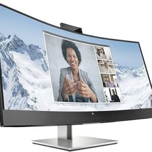 HP E34m G4 34" Class Webcam WQHD Curved Screen LCD Monitor - 21:9 - Black