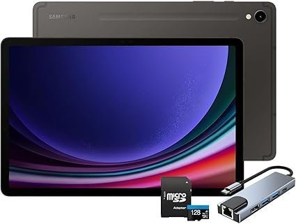 Samsung Galaxy Tab S9 11” 128GB WiFi 7 Android AI Tablet,Snapdragon 8 Gen 2 Processor,AMOLED Screen,S Pen Included,Long Battery Life,(128GB SSD + 128GB MicroSD),US Version,2023,Graphite