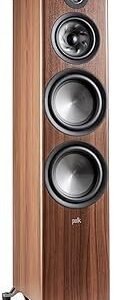 Polk Audio Reserve Series R700 Tower Speaker, 1" Tweeter, a 6.5" Woofers & Dual 8" Long-Throw Drivers, Hi-Res Certified, Dolby Atmos & IMAX Enhanced for Dynamic Home Theater Audio, Walnut Brown