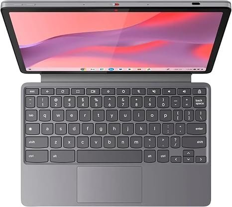 Lenovo - Duet 11 Chromebook - 11" 2K LCD Touchscreen 2-in-1 Tablet - MediaTek Kompanio 838-4GB RAM - 128GB - eMMC with Keyboard - Luna Gray