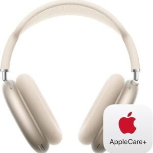 Apple AirPods Max Wireless Over-Ear Headphones, Pro-Level Active Noise Cancellation, Transparency Mode, Personalized Spatial Audio - Starlight with AppleCare+ (2 Years)