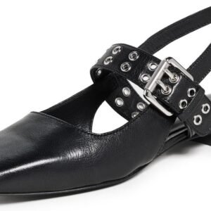 rag & bone Women's Astra Slingback Sandals, Black, 9 Medium US