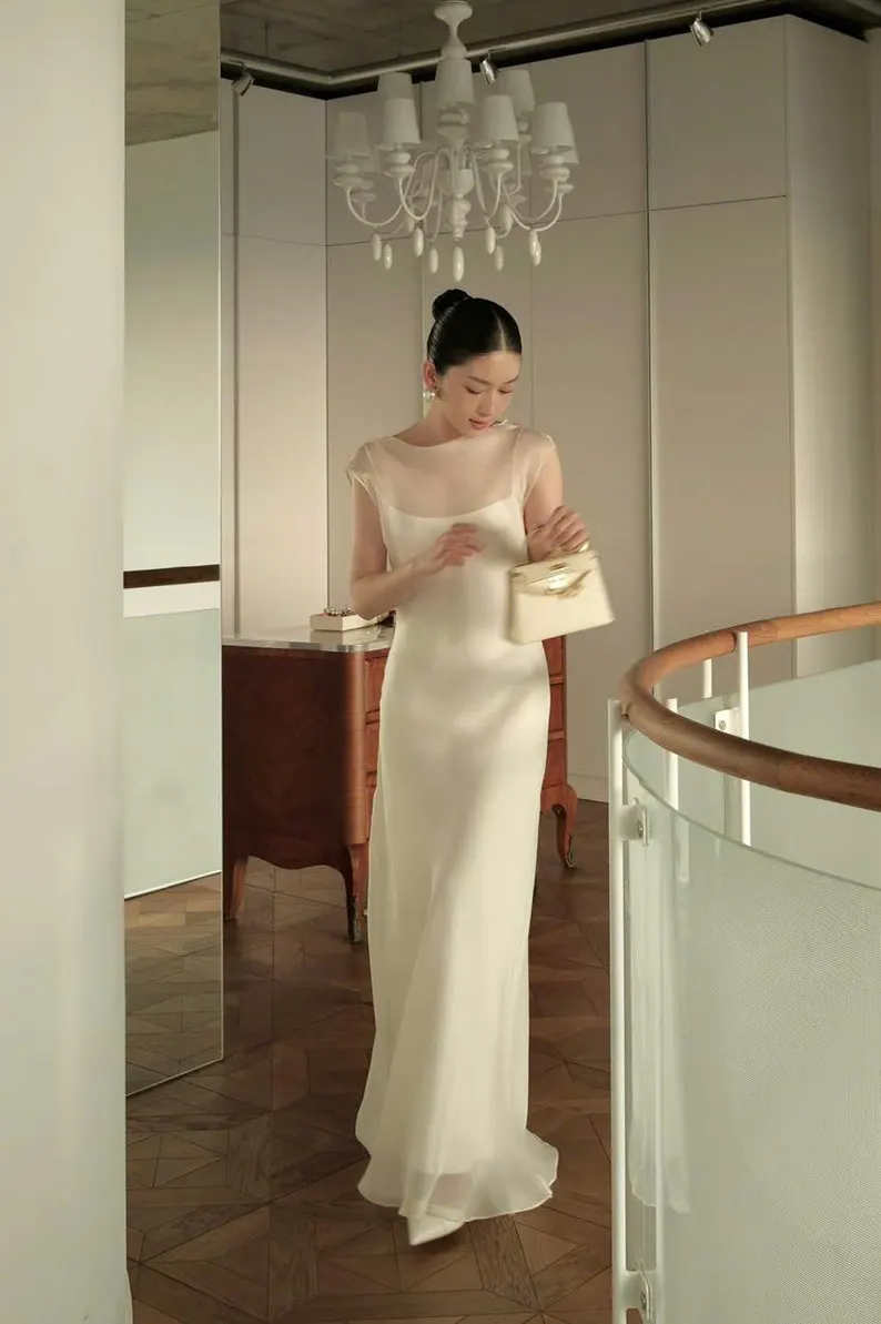 Ivory Dress - Midi Dress - Bridesmaid Dresses