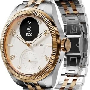 Withings Scanwatch Nova Brilliant - Health Hybrid Smart Watch for Men & Women - SPO2, Temperature Monitoring, Sleep, Respiratory Health, Cycle Monitoring, 30-Day Battery Life, Apple iOS/Android
