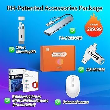 HP 2025 15.6" Touchscreen Laptop, with Office Pro Lifetime License, Intel 13th Core i3-1315U(Up to 4.5GHz), 32 GB RAM, 1 TB SSD, Intel UHD Graphics, Anti-Glare, Windows 11 Pro, w/Accessories