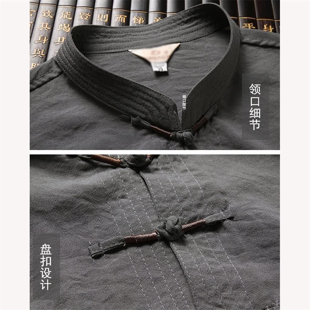 Men's Long-Sleeved Suit Old Man Grandpa Autumn Clothes Dad Clothes Middle-Aged and Elderly Men's Clothes(Gray,44/190)