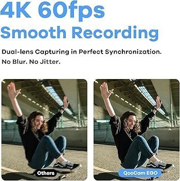 KanDao QooCam EGO - Viewer-Integrated 3D VR Camera, 24MP/8K Photos/4K 60FPS Videos Stereoscopic 3D Instant Display Camera, Compatible on VR Headsets/AR Glasses/Projectors, Charging Kit