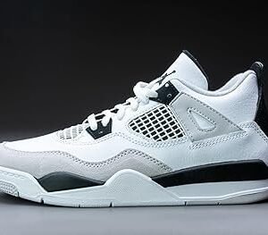 Little Kid's Jordan 4 Retro Military Black White/Blk-Neutral Grey (BQ7669 111) -