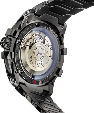 NOVE Modena Swiss Made Automatic Slim 44mm Watches for Men & Women, 12.5mm Thin, 200m Water Resistant, Two Tone Sunray Dial, Date Calendar, Stainless Steel Band