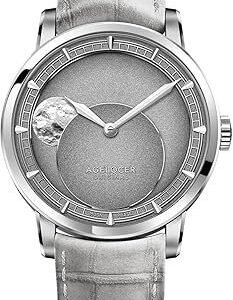 AGELOCER Major Breakthrough 29.51-Days MoonPhase Original Astronomer Men's Mechanical Watch, Luxury Automatic Skeleton Leather Men's Wrist Watches