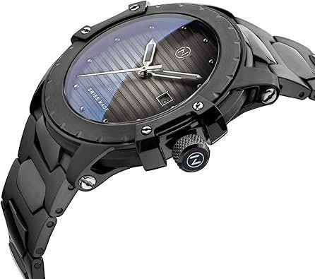 NOVE Modena Swiss Made Automatic Slim 44mm Watches for Men & Women, 12.5mm Thin, 200m Water Resistant, Two Tone Sunray Dial, Date Calendar, Stainless Steel Band