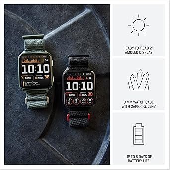 Garmin® Venu® X1, Thin and Lightweight GPS Smartwatch, AMOLED Display, Advanced Health and Fitness Features, Black with Slate Titanium Caseback and Black ComfortFit Nylon Band