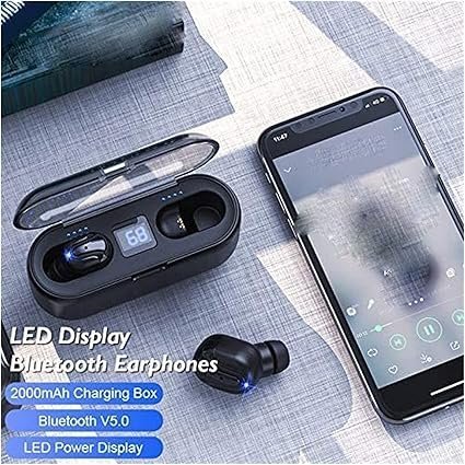 Wireless Earbuds Bluetooth Headphones 120hrs Play Back Sport Earphones with LED Display Ear Buds Built-in Mic Het for Workout