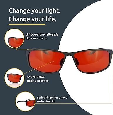 TrueDark Twilights Elite Blue Light Blocking Glasses to Reduce Eye Strain and UV Glare for Better Sleep - Men & Women, Computer Screen, Gaming, TV, Phone - by Dave Asprey