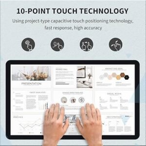 27 inch Android 11 Touchscreen Monitor Tablet, 16:9 FHD 1080P, WiFi & BT, Built-in Speakers, RK3568 4GB RAM & 32GB ROM, Smart Board for Classroom, Meeting & Game