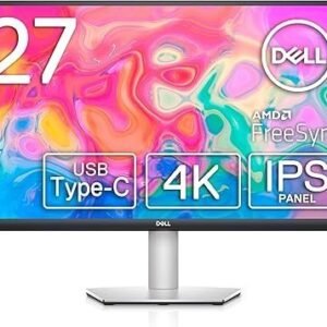 Dell S2722QC Monitor - 27 inch 4K USB-C , UHD (3840 x 2160) Display, 60Hz Refresh Rate, 8MS Grey-to-Grey Response Time, Built-in Dual 3W Speakers, 1.07 Billion Colors - Platinum Silver