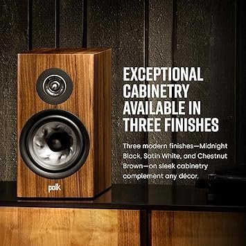 Polk Reserve R200 50th Anniversary Limited Edition Bookshelf Speaker for Dynamic, Detailed Home Theater Audio, 1" Pinnacle Ring Tweeter & 6.5" Turbine Cone Woofer, Dolby Atmos & IMAX Enhanced, Cherry