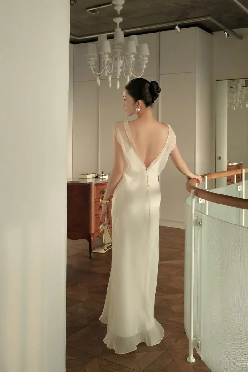 Ivory Dress - Midi Dress - Bridesmaid Dresses