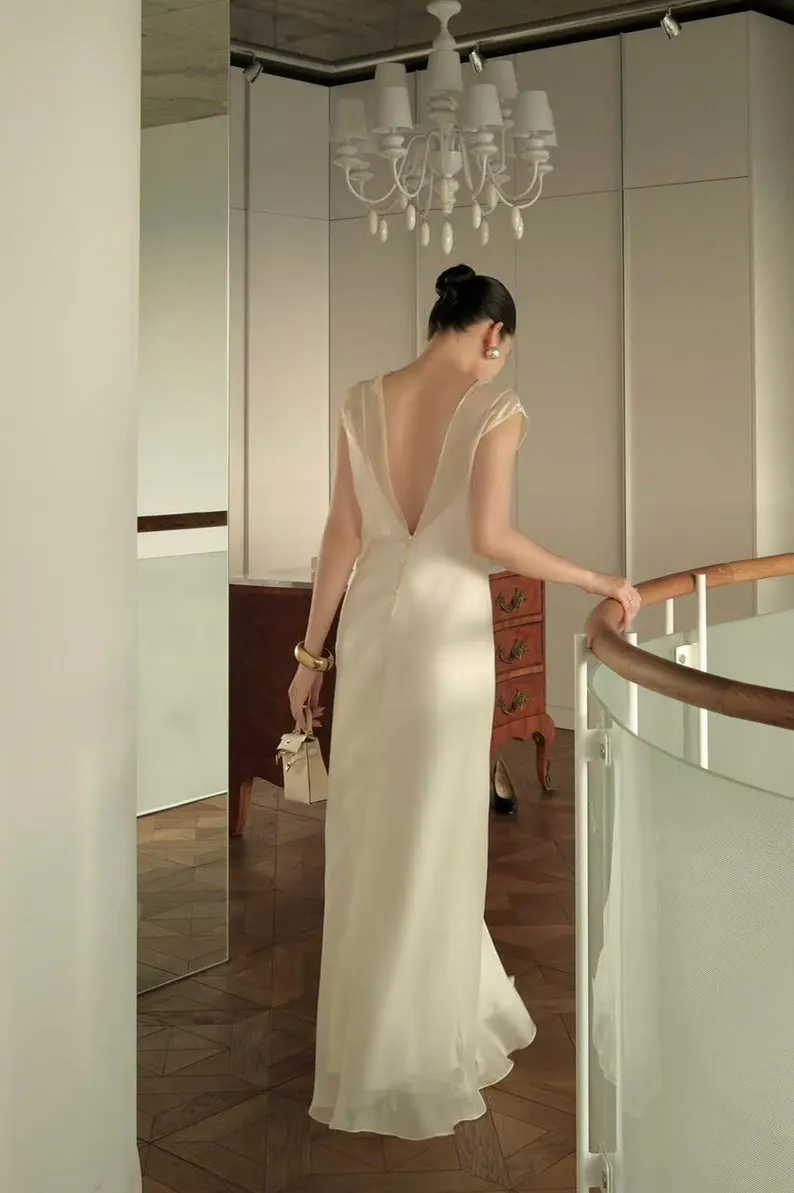 Ivory Dress - Midi Dress - Bridesmaid Dresses