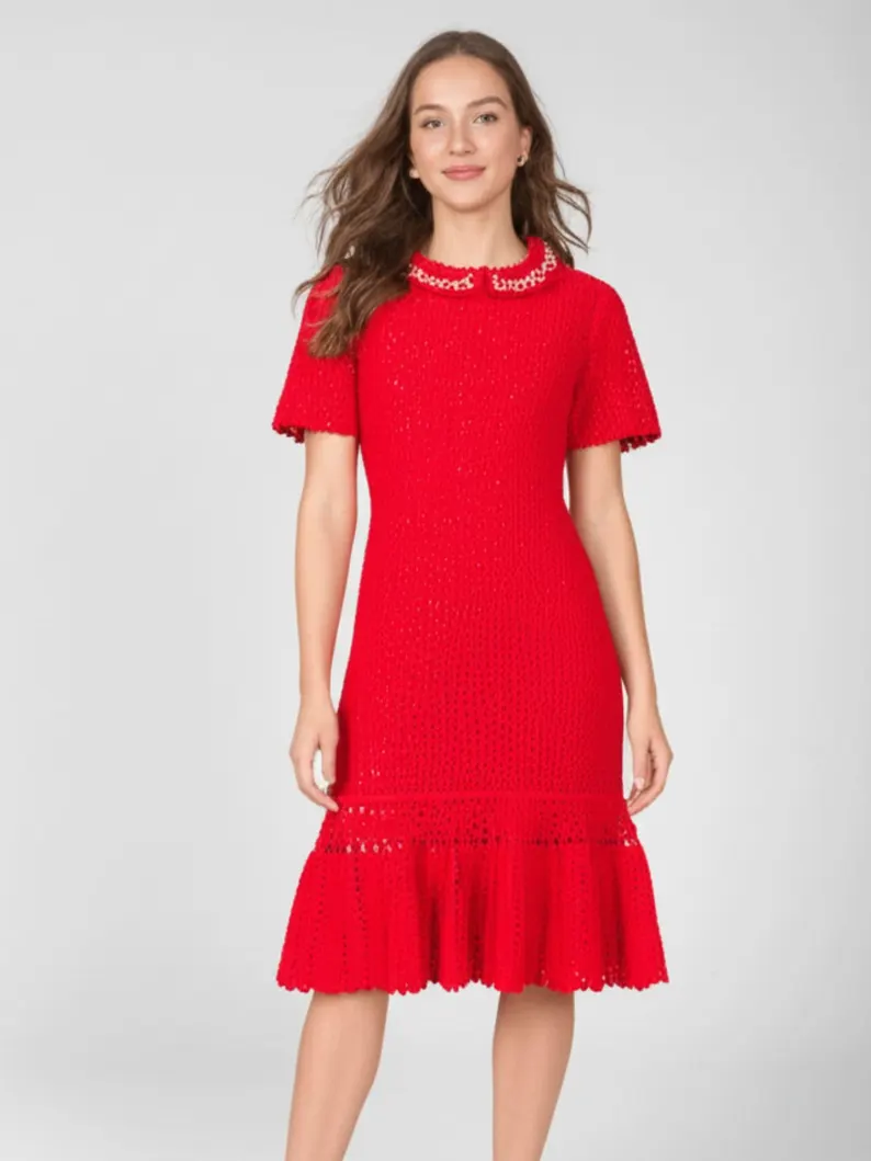 Crochet Handmade Skirt Dress