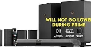 Nakamichi Shockwafe Ultra 9.2.4 Channel Dolby Atmos/DTS:X Soundbar with Dual 10" Subwoofers (Wireless), 4 Rear Surround Effects Speakers, eARC and SSE Max Technology (Flagship)