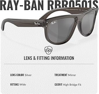 Ray-Ban RBR0501S BOYFRIEND REVERSE Square Shape Sunglasses with Official Eyewear Kit Bundle
