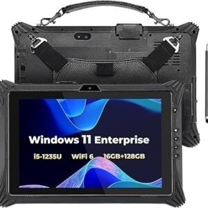 MUNBYN High-End Rugged Windows Tablet IRT10, 10.1" Windows 11 IoT Enterprise, i5-1235U, WiFi 6 Rugged Tablet,16GB+128GB Replaceable SSD,Hot Swappable for Construction Work,2Y Protection