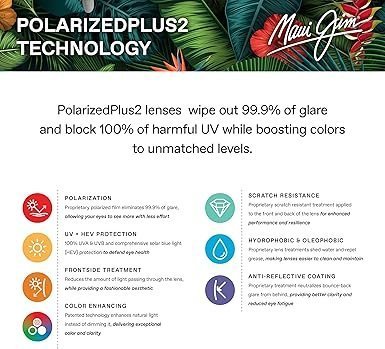 Maui Jim Men's and Women's Makaha Polarized Universal Fit Rimless Reading Sunglasses