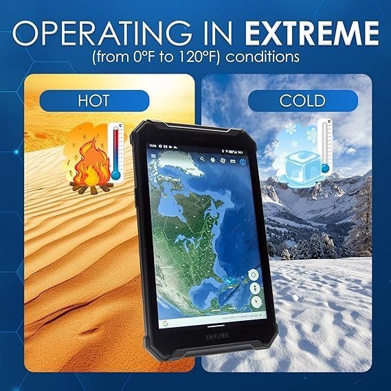 TRIPLTEK 9 PRO Ultra Bright 1300 nits, 12GB RAM, Android 12, LTE Unlocked, HDMI, Rugged Military Construction, Waterproof IP68, Brightest Tablet/Phone on The Market