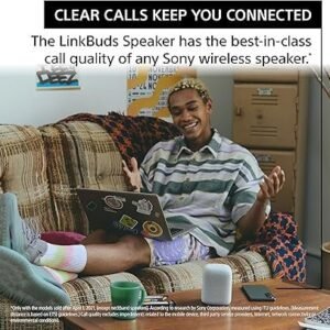 Sony LinkBuds Open Truly Wireless Earbud Headphones with an Open-Ring Design for Ambient Sounds, Black LinkBuds Wireless Portable Bluetooth Speaker, Black