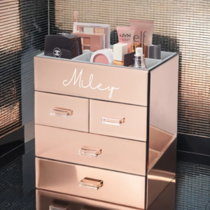 Personalized Handmade Mirror Cosmetic Organizer