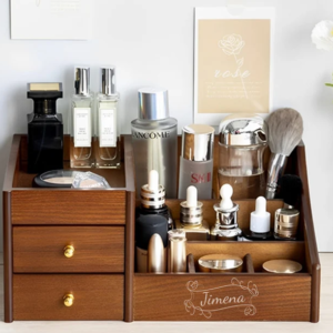 Vintage Wooden Makeup Organizers,