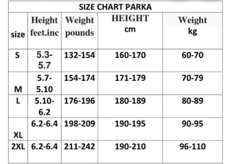 Mens Long Parka 10 colors
