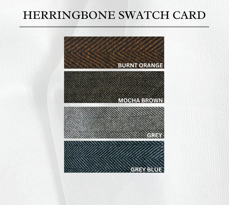 Herringbone Grey Wool