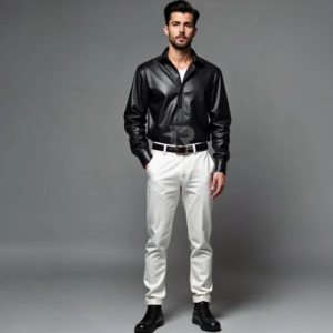 Men's Leather Pants & Shirt