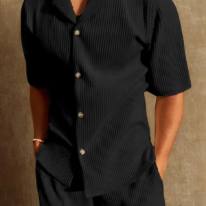 Men’s Summer Striped Two-Piece Set