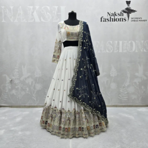 Wedding Wear White Lehenga Choli