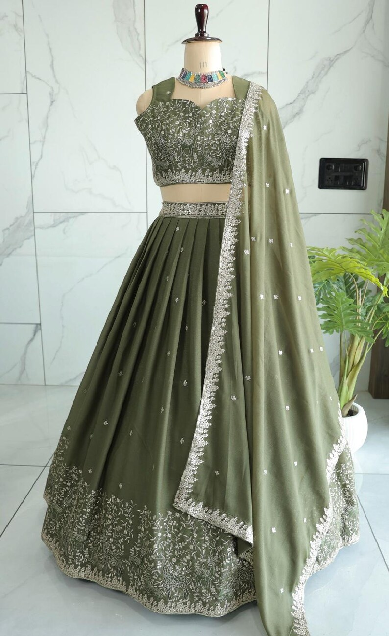 Luxurious Series Brown Traditional Indian Lehenga Choli