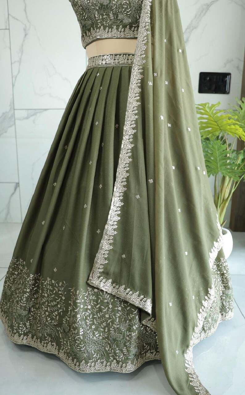 Luxurious Series Brown Traditional Indian Lehenga Choli