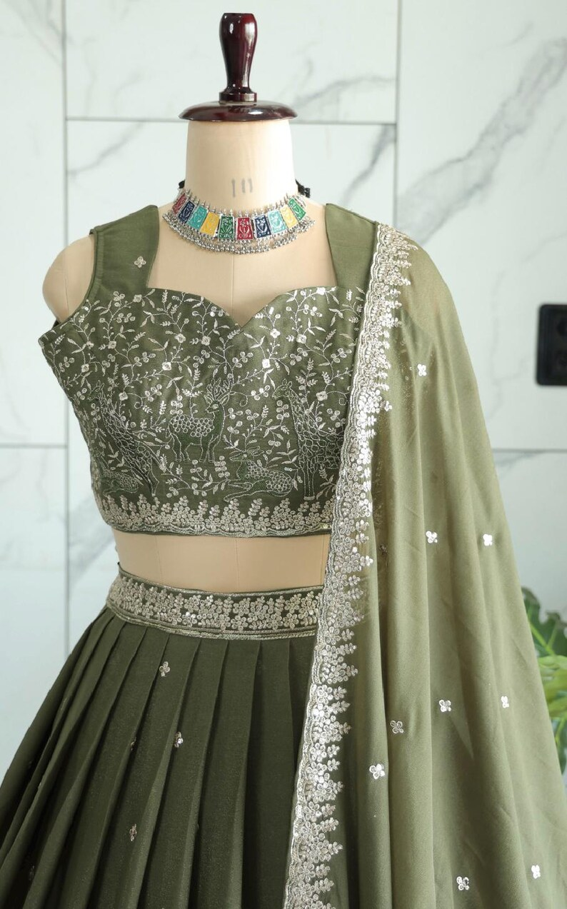 Luxurious Series Brown Traditional Indian Lehenga Choli